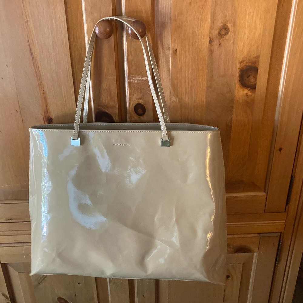 Ivanka Trump Large Faux Patent Leather Bag